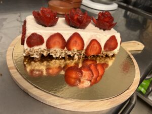 Dessert servi au restaurant du camping Le Lizot, en Charente Maritime